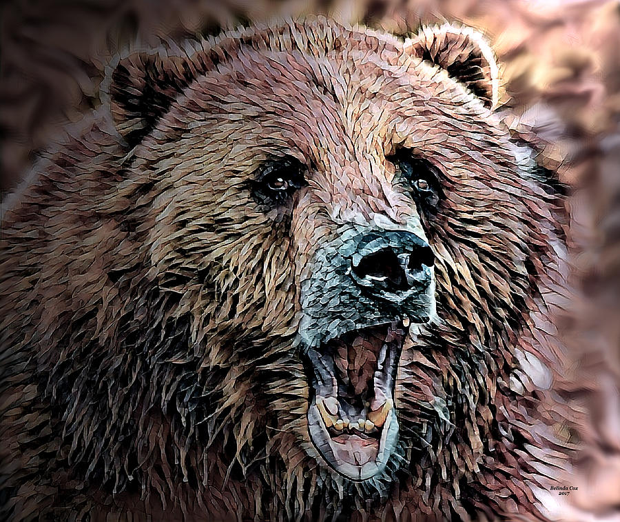 Brown Bear Digital Art by Artful Oasis