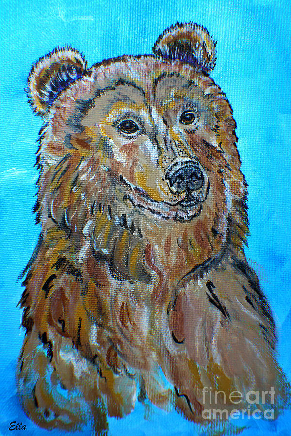 Brown Bear  Painting by Ella Kaye Dickey
