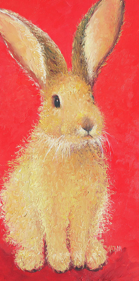 Brown Bunny - Scarlet Painting by Jan Matson