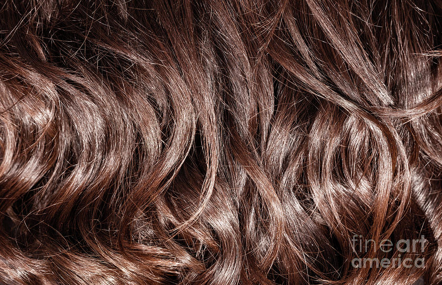 Brown curly hair background Photograph by Anna Om