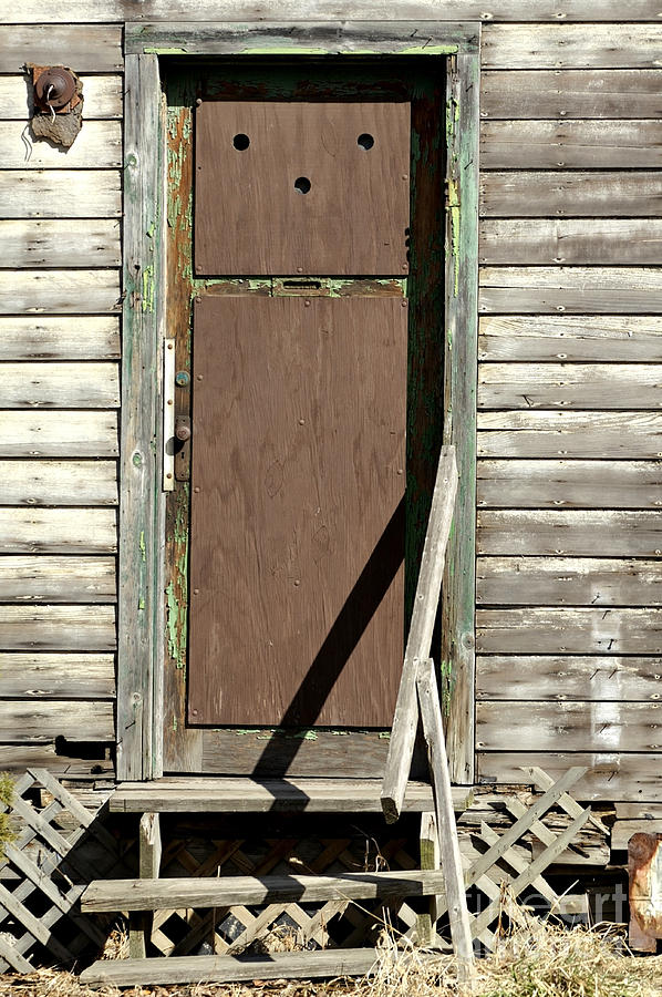 Brown Door of Abandoned House Photograph by Sandra Church