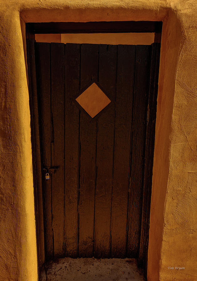 Santa Fe Photograph - Brown Door-Santa Fe by Tim Bryan