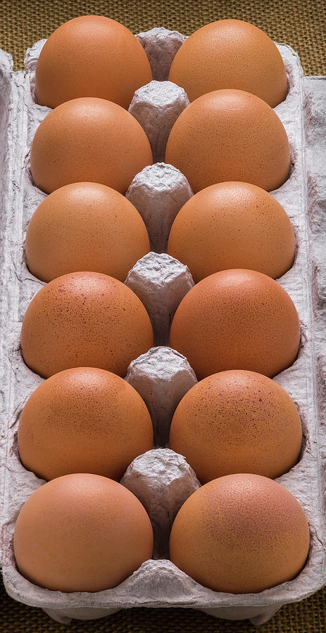 Brown Eggs In Carton Photograph