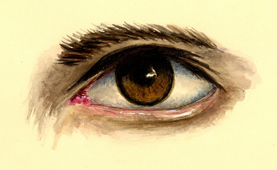 Brown Eye Painting by Michael Vigliotti