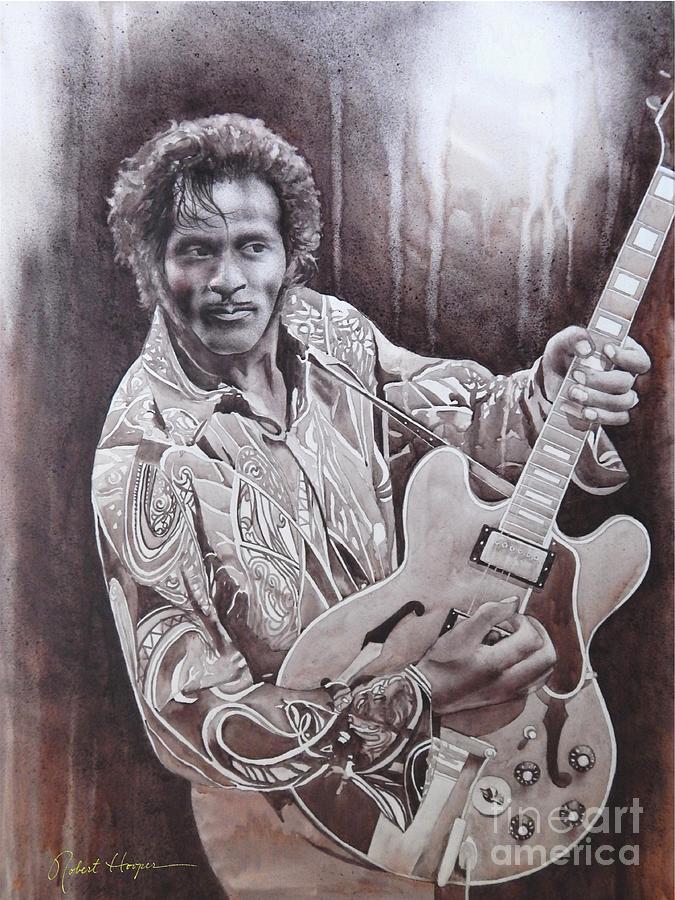 Chuck Berry Painting - Brown Eyed Handsome Man by Robert Hooper