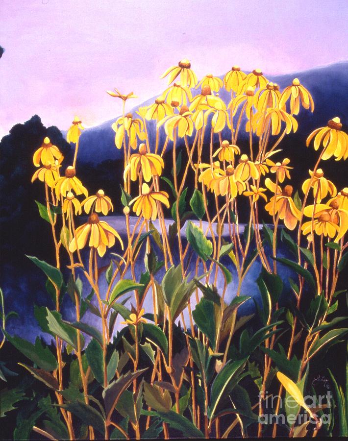 Brown Eyed Susans Painting by Daniela Easter