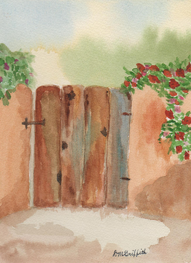 Brown Gate Painting by Marsha Karle