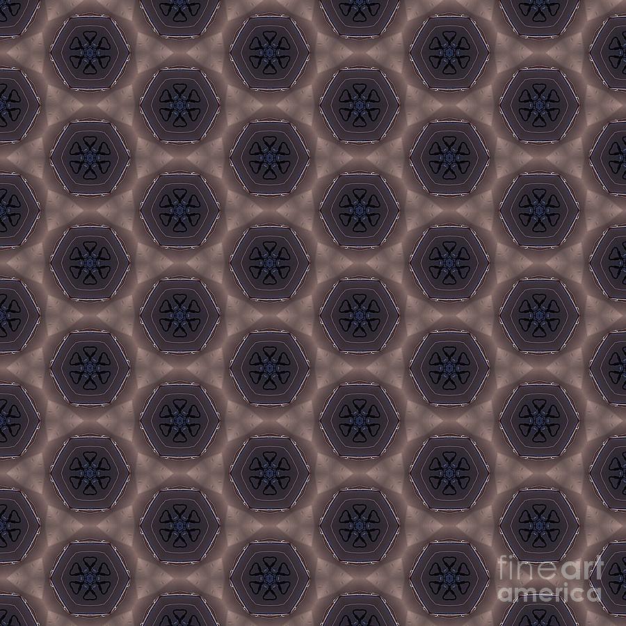 Brown Hexagon Design Digital Art by Kari Myres