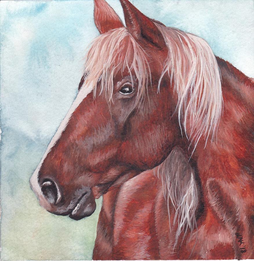 Brown Horse Painting by Katherine Klimitas - Fine Art America