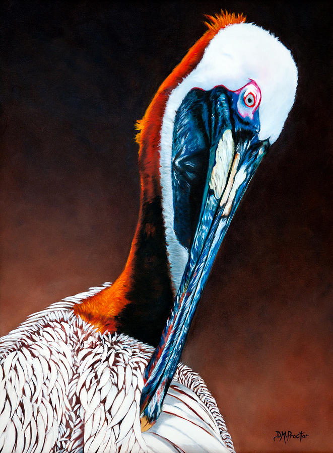 Brown Pelican Painting by Donna Proctor