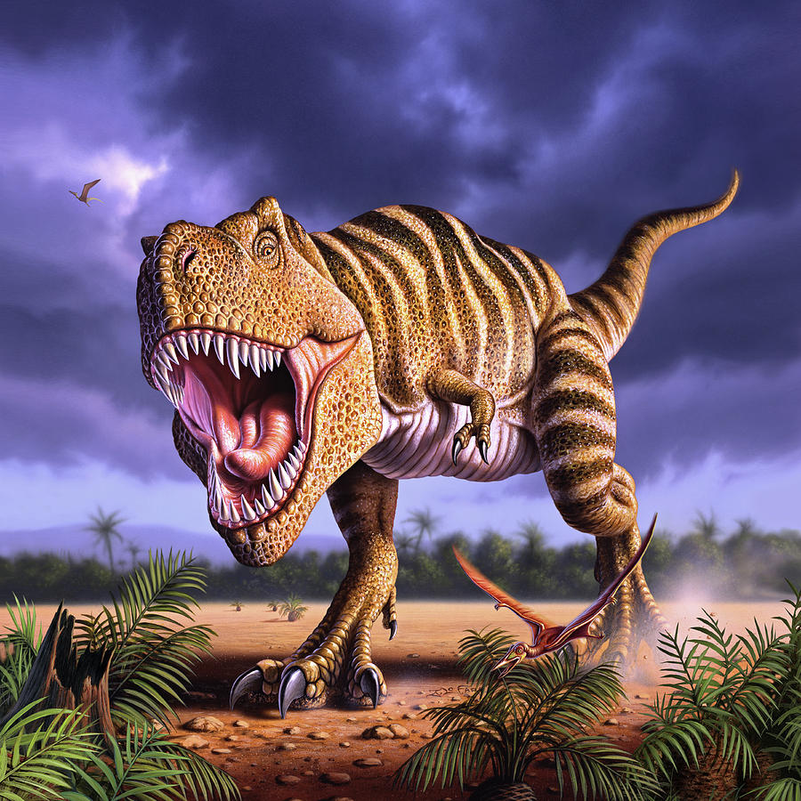 Dinosaur Digital Art - Brown Rex by Jerry LoFaro