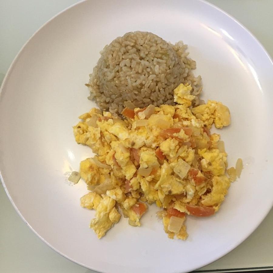 Eating Photograph - Brown Rice And Eggs. Quick Pick Me by Jose Rojas