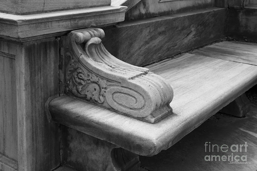 Brown University John Hay Library Bench Photograph by University Icons
