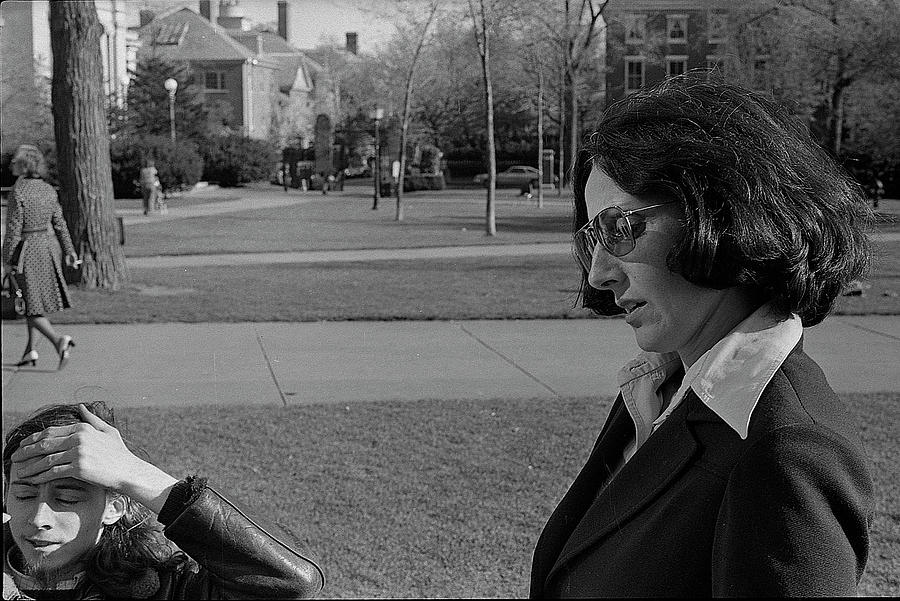 Brown University Student and his Mother, 1975 Photograph by Jeremy Butler