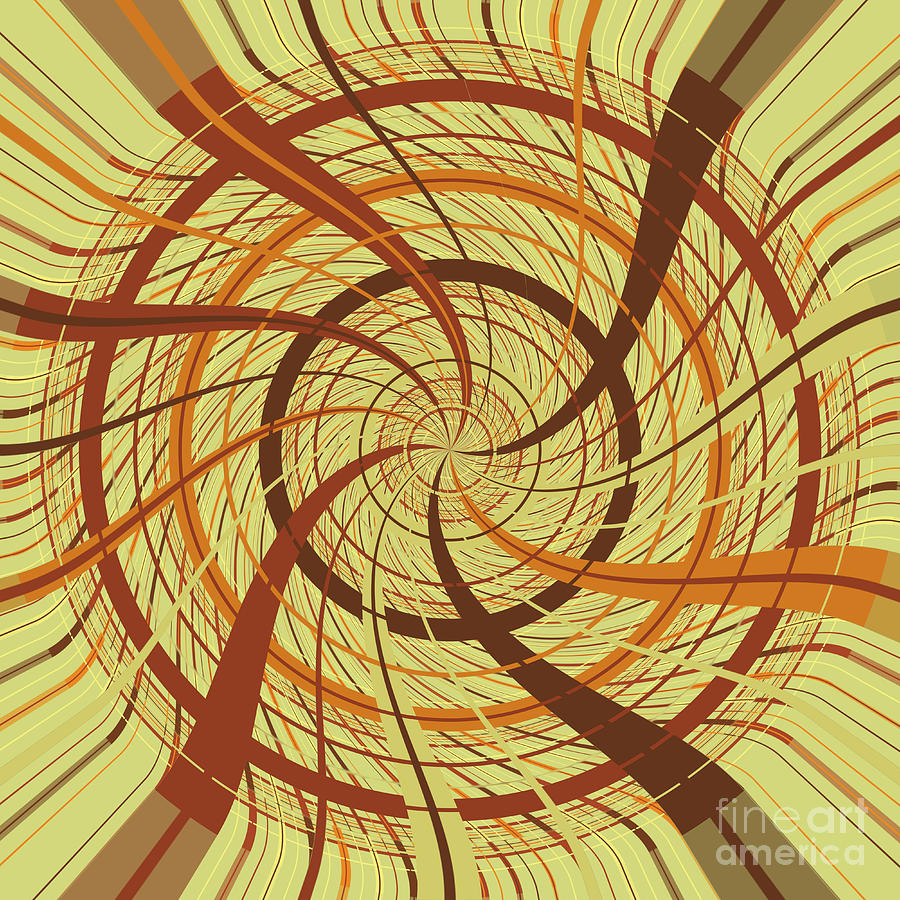 Brown vortex Digital Art by Gaspar Avila