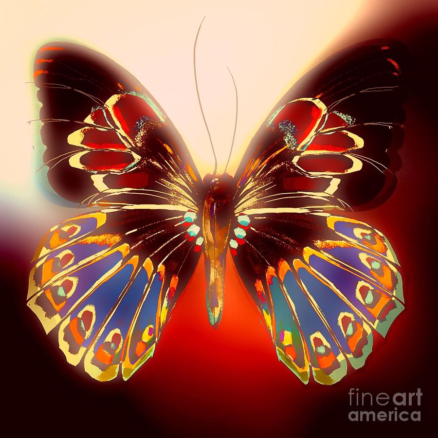 Browny Butterfly Digital Art by Gayle Price Thomas
