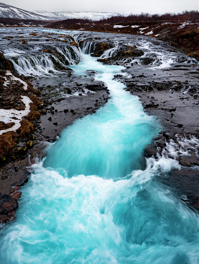 Bruarfoss Waterfall Photograph by David Soldano