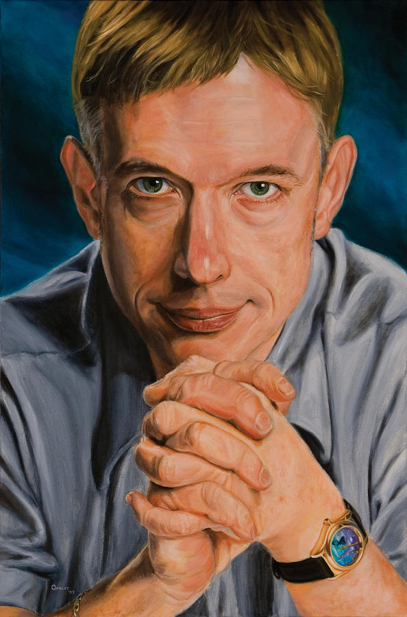 Portrait Painting - Bruce C. Steele Portrait by Christopher Oakley