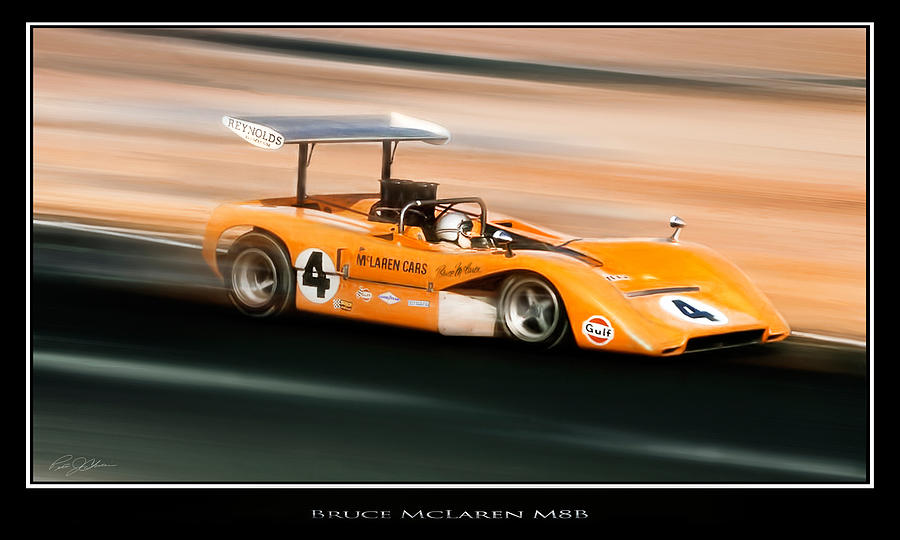 Bruce McLaren M8B Digital Art by Peter Chilelli