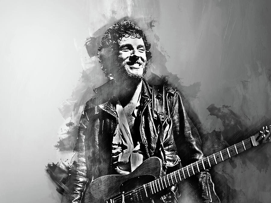 Bruce Springsteen Digital Art By Aleksandar Nikolov - Fine Art America