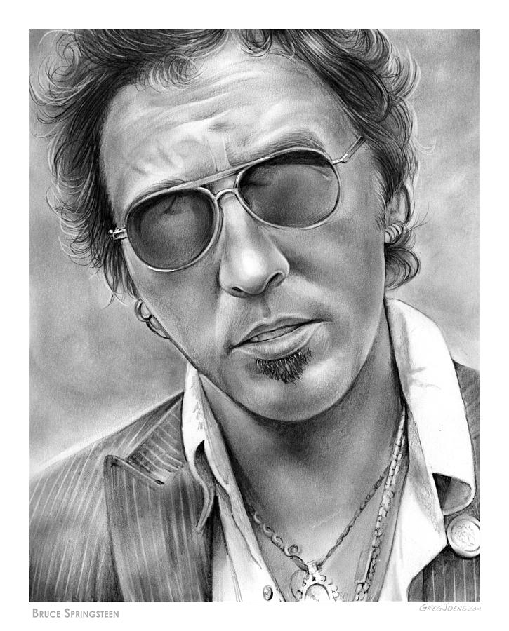 Bruce Springsteen Drawing by Greg Joens