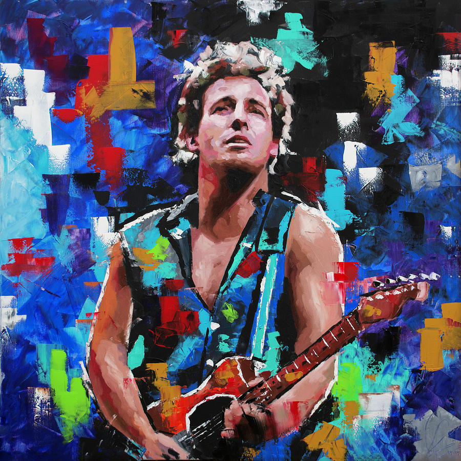 Bruce Springsteen Painting by Richard Day