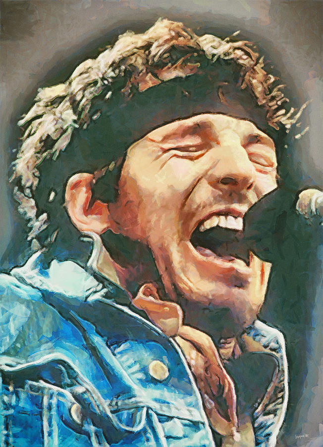 Bruce Springsteen Digital Art by Sampad Art | Fine Art America