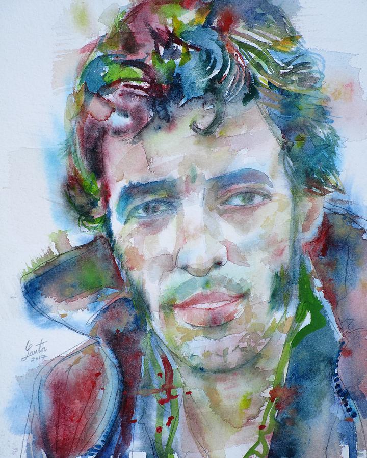 BRUCE SPRINGSTEEN - watercolor portrait.12 Painting by Fabrizio Cassetta
