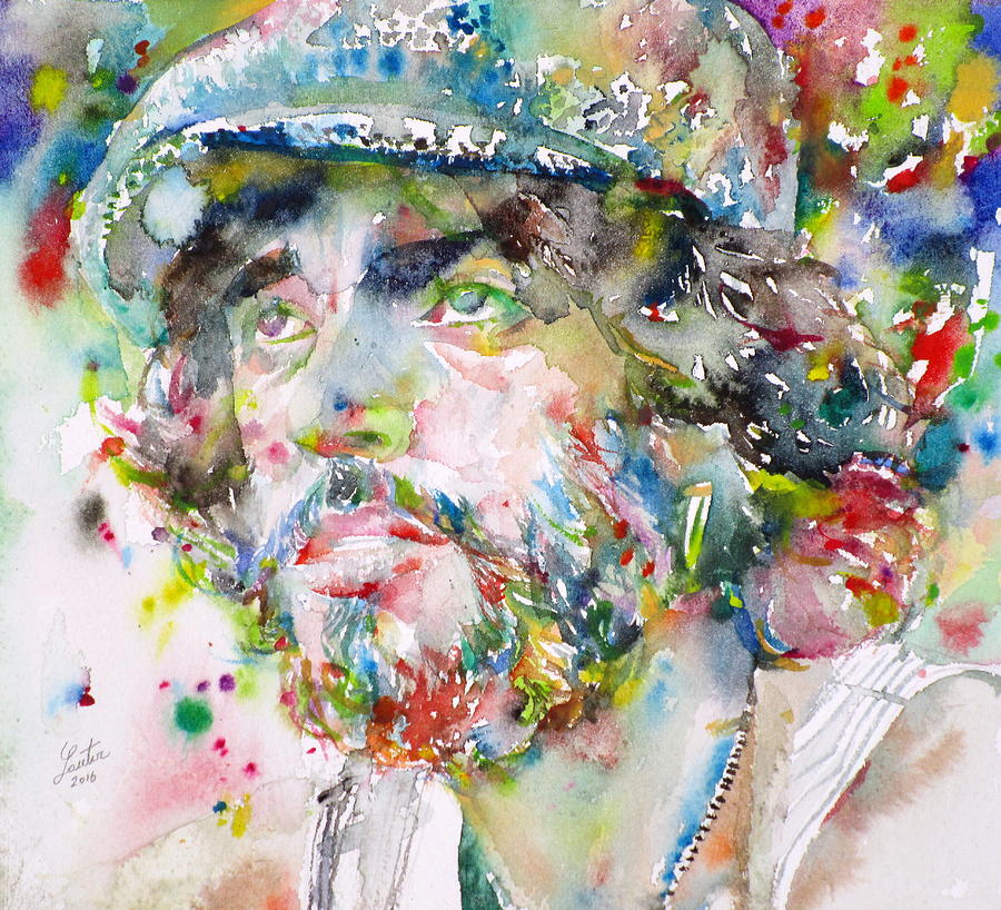 BRUCE SPRINGSTEEN - watercolor portrait.3 Painting by Fabrizio Cassetta