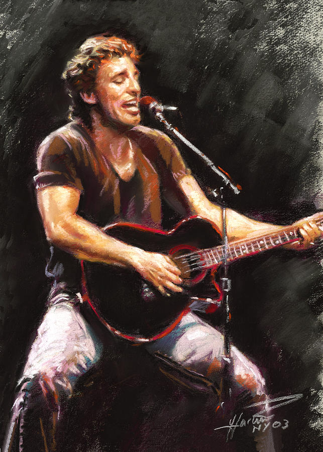 Bruce Springsteen Pastel - Bruce Springsteen  by Ylli Haruni