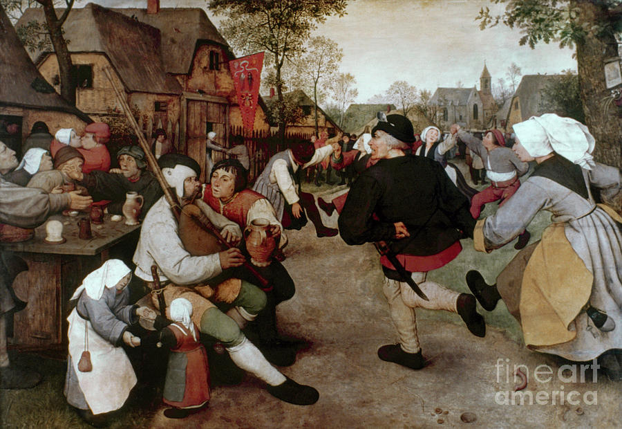 Bruegel, Peasant Dance Painting by Granger