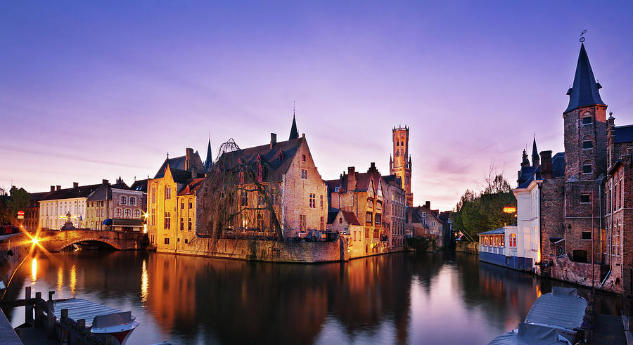 Architecture Photograph - Bruges at Dusk by Barry O Carroll