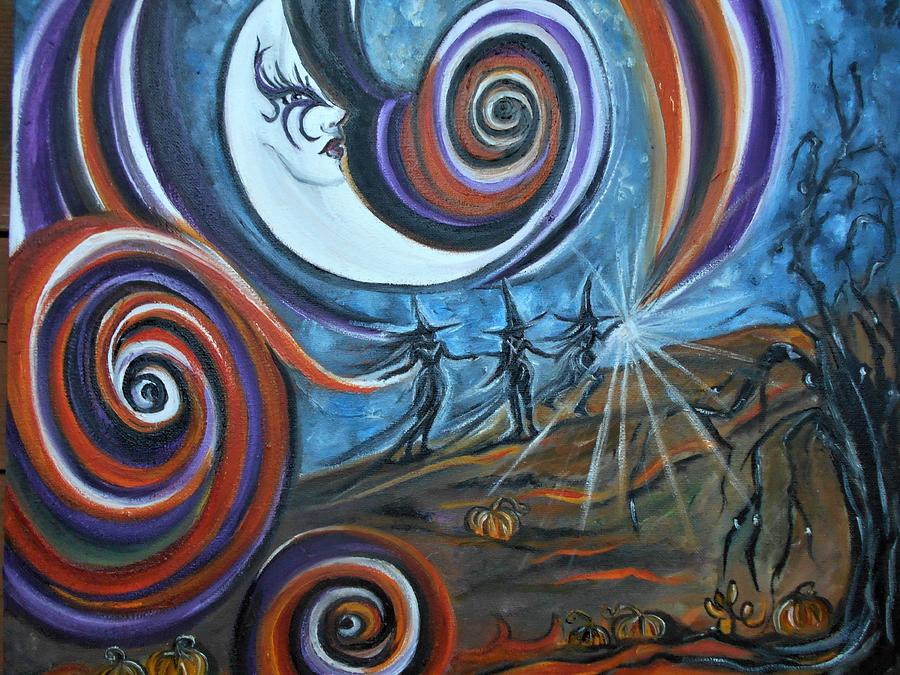 Bruja Luna Painting by Yesi Casanova