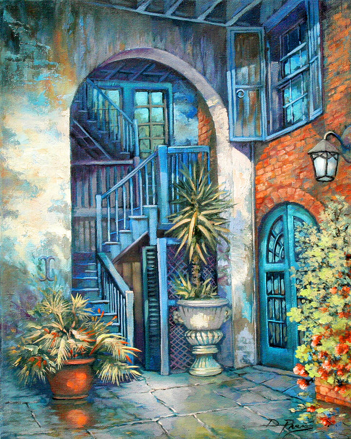 Brulatour Courtyard Painting by Dianne Parks