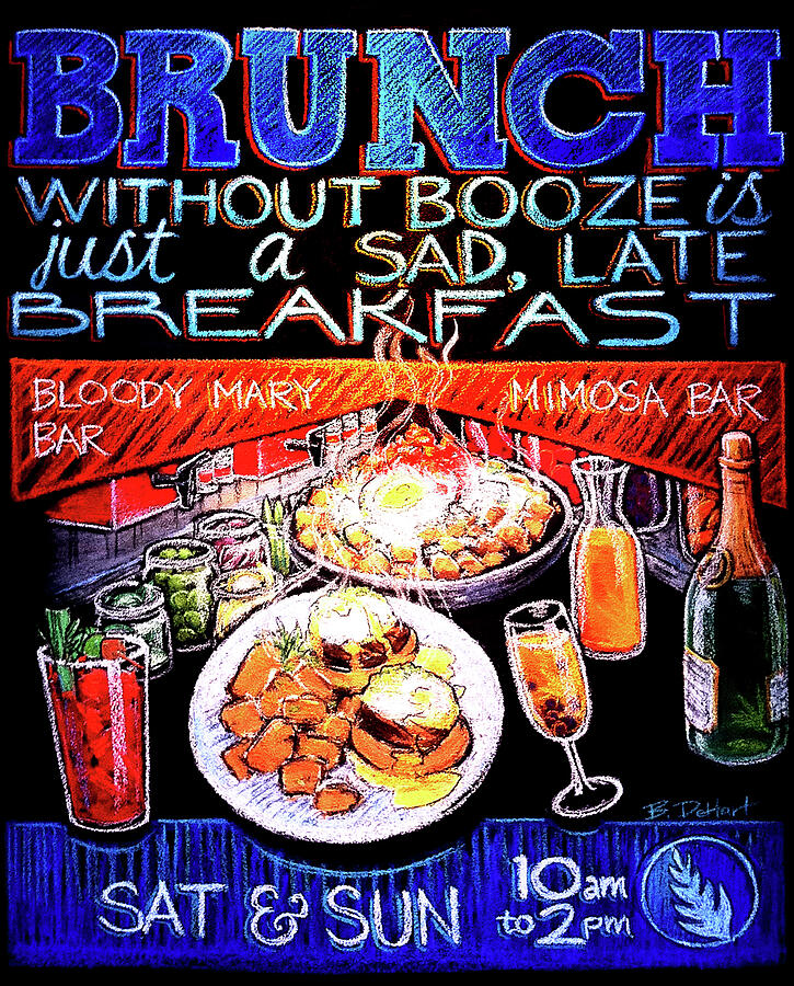 Bloody Mary Painting - Brunch Without Booze by Benjamin DeHart