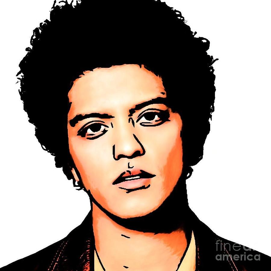 Bruno Mars Painting by Ez Art - Pixels