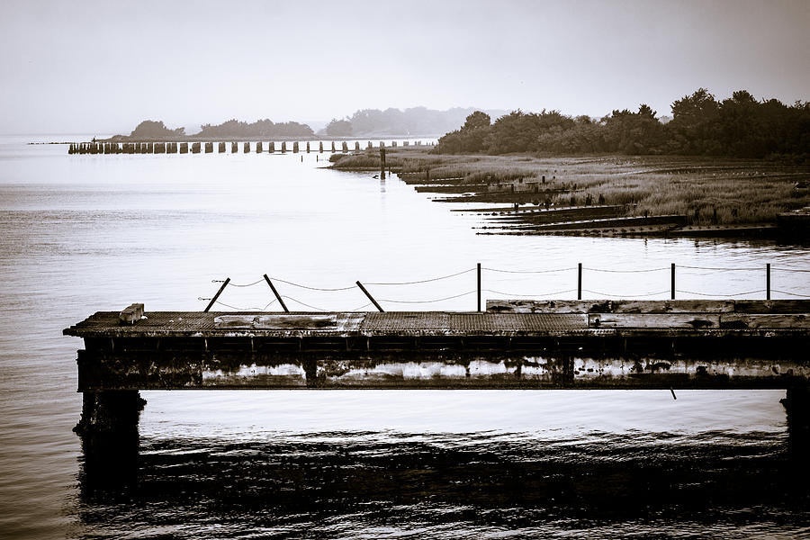 Black And White Photograph - Brunswick Docks by Chris Bordeleau
