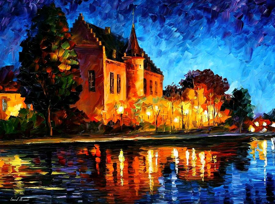 Afremov Painting - Brussels - Castle Saventem by Leonid Afremov Afremov Painting - Brussels - Castle Saventem by Leonid Afremov