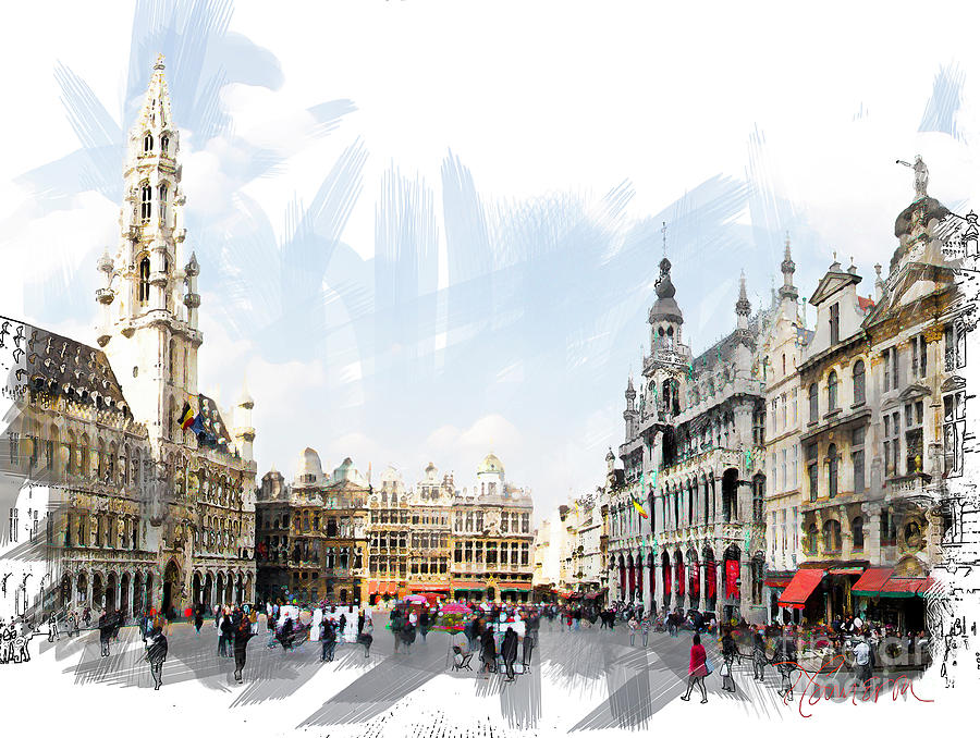 Brussels Grote Markt  Photograph by Tom Cameron