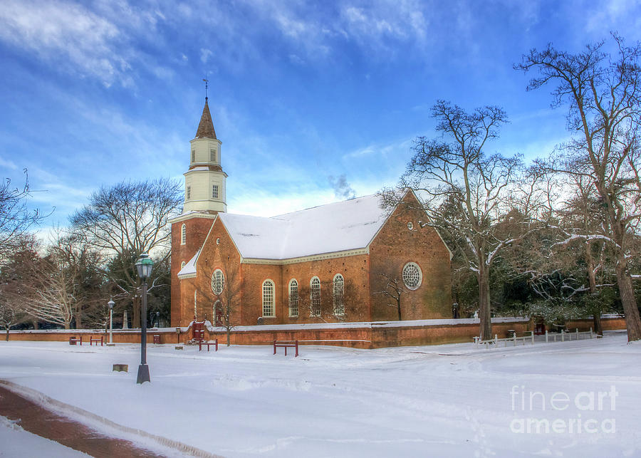 Bruton Parish in Winter II Photograph by Karen Jorstad