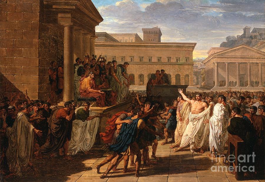 Paris Painting - Brutus Listening to the Ambassadors from the Tarquins Louis Lafitte by Celestial Images