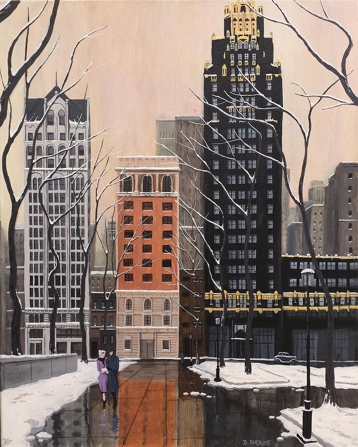Bryant Park Painting by Dave Rheaume