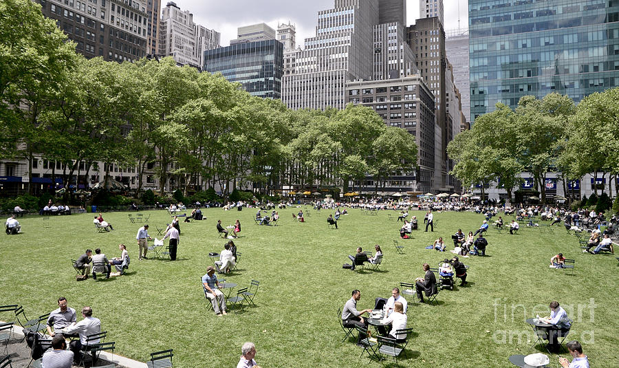 Bryant Park in New York City Photograph by David Oppenheimer