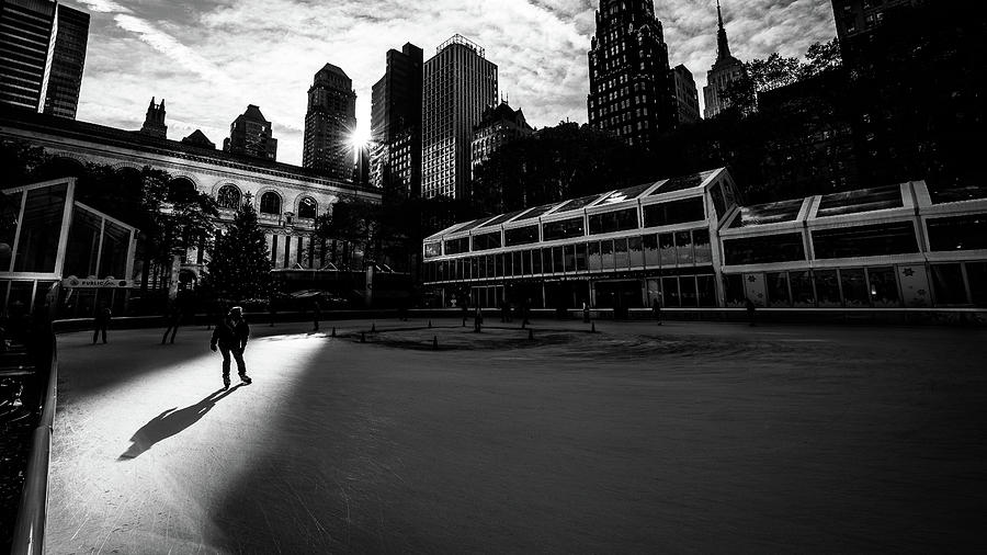 Bryant Park - New York - Black and white street photography Photograph by Giuseppe Milo