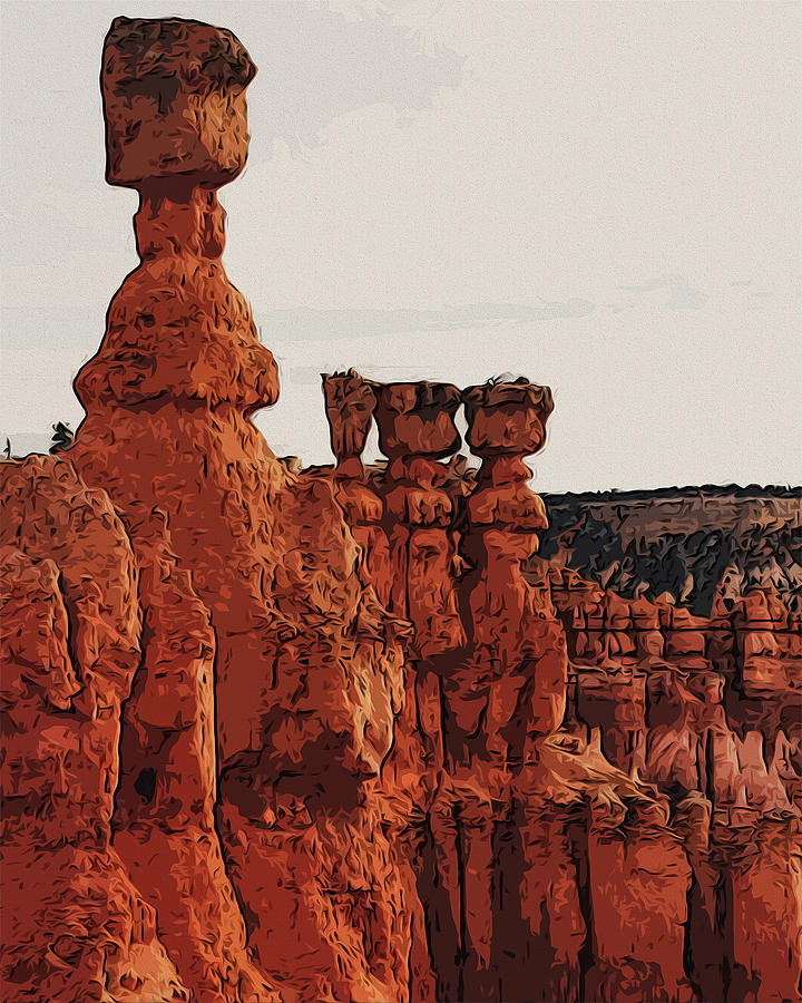 Bryce Canyon National Park - Panorama Painting by AM FineArtPrints