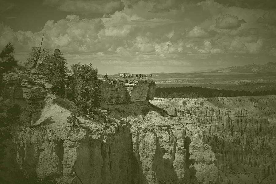 Bryce Point Bryce Canyon Utah 01 Aged Photograph by Thomas Woolworth