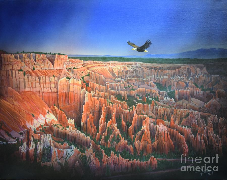Bryce Point Painting by Jerry Bokowski