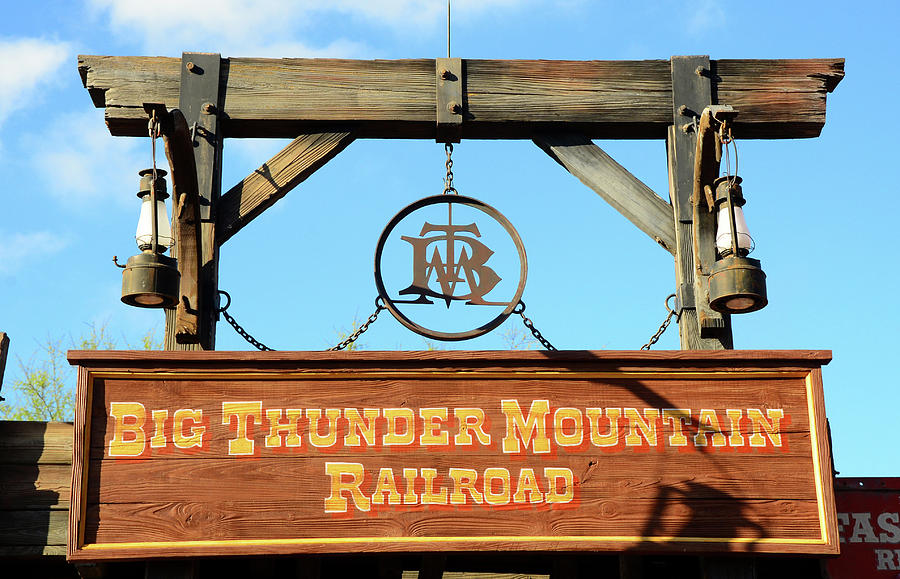 big thunder mountain railroad sign