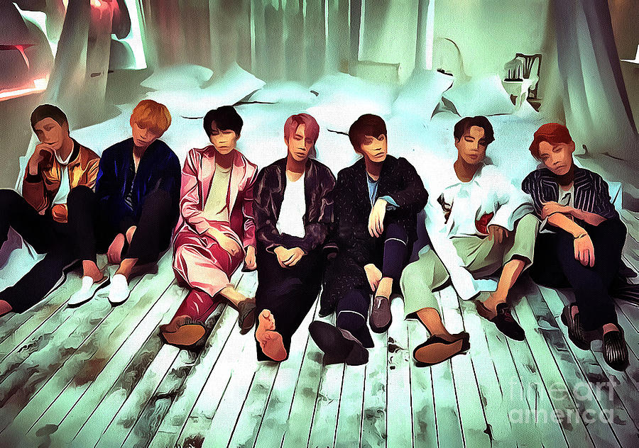 Bts Bangtanboys Digital Art by Gogor Welas