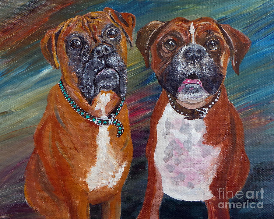 Bubba and Percy Painting by Deb Arndt